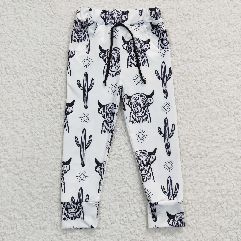 Funky T-shirts P0089 Alpine cow cactus white trousers