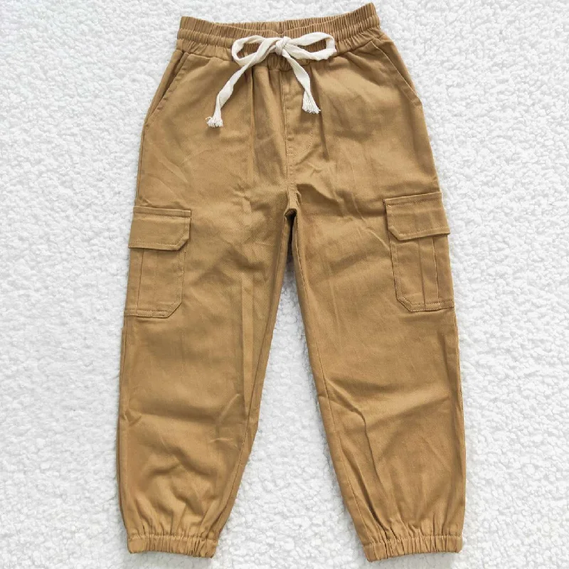 Fashionable Hoodies P0134 Khaki Pocket Cargo Pants