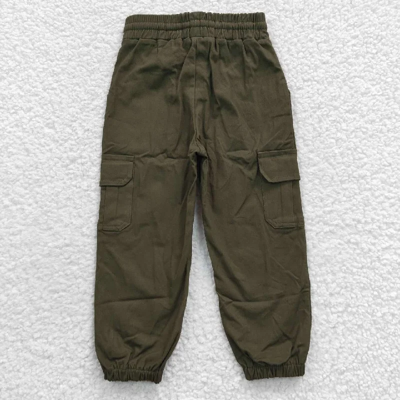 Stylish Casuals P0135 Dark Green Pocket Cargo Pants