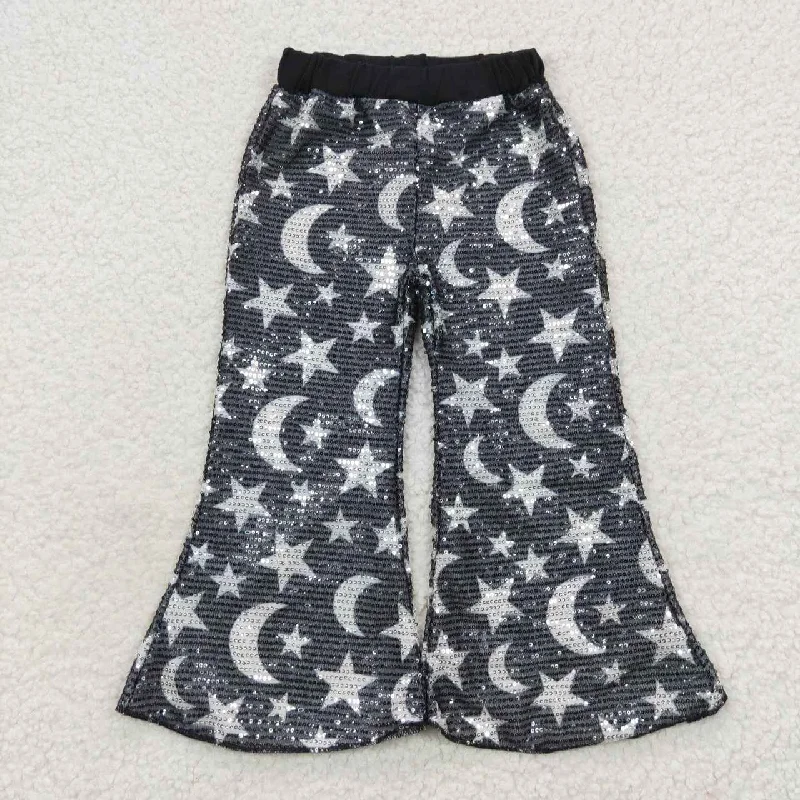 Practical Outfits P0245 Star Moon Black Sequin Trousers