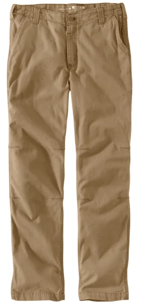 Boho Menswear Rugged Flex® Slim Fit Canvas 5-Pocket Tapered Work Pant, Dark Khaki