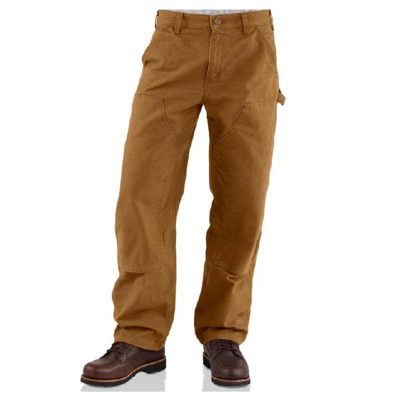 Athletic Pants B136 - Double Front Washed Duck Work Dungaree - Carhartt Brown