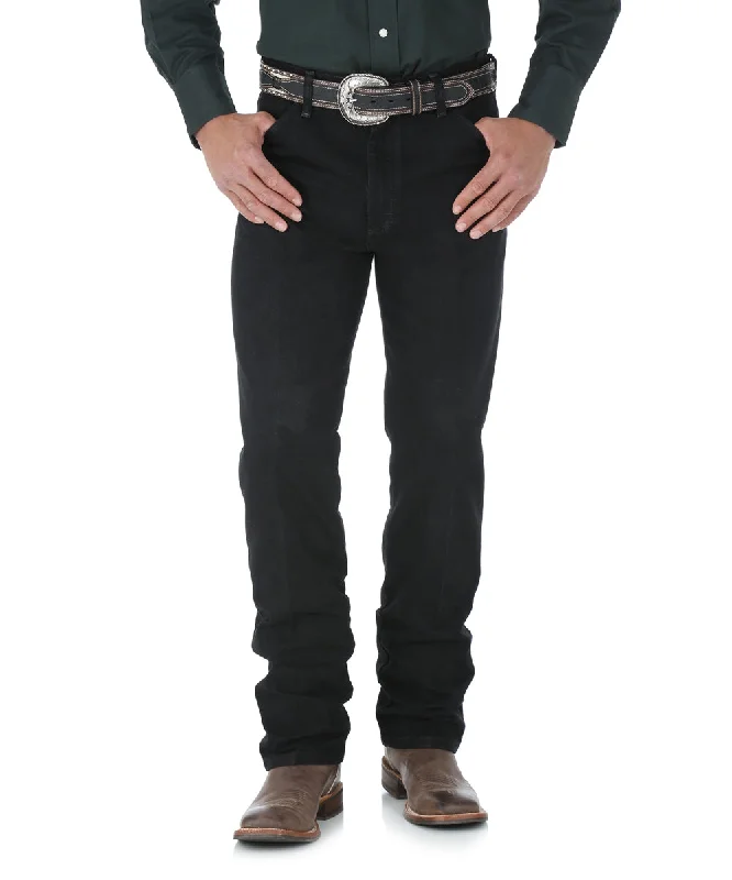 Sporty Bottoms Wrangler Men's Pro Rodeo Cowboy Cut Jeans - Black